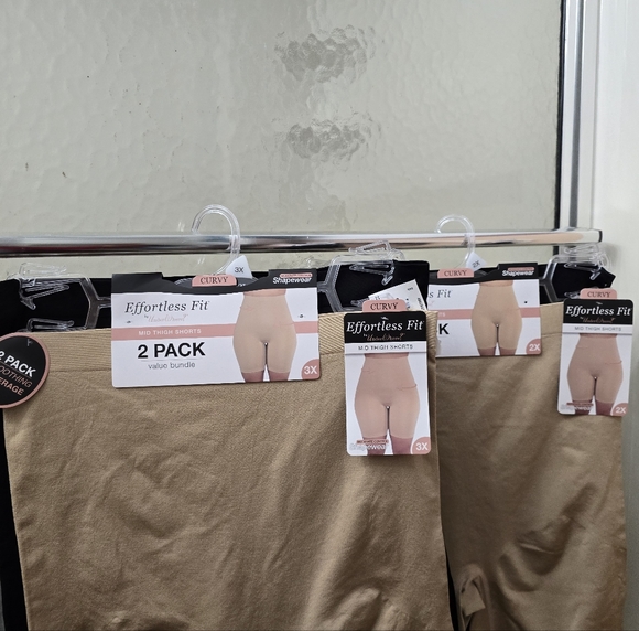 NWT UnderWhere 2Pk Mid thigh Shorts; Max Control; Bl/Nu. 1X, 2X, & 3X. $38 Each. - Picture 6 of 16